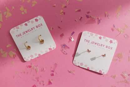 Dainty Color Block Butterflies | Gold Studs Earrings