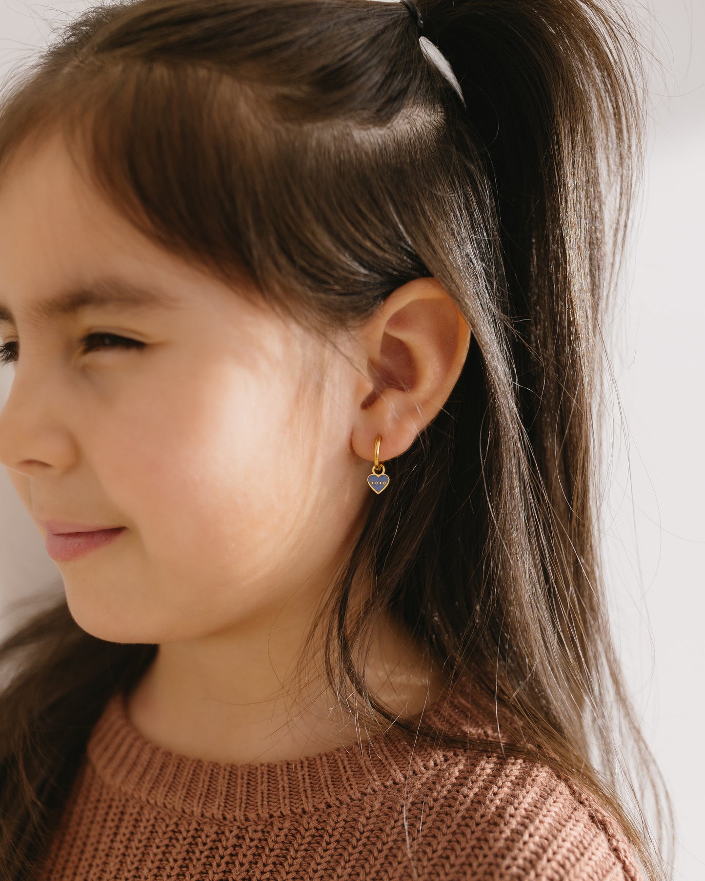 Candy Hearts | Gold Hoops